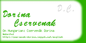 dorina cservenak business card